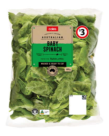 Coles Lettuce Spinach 120g